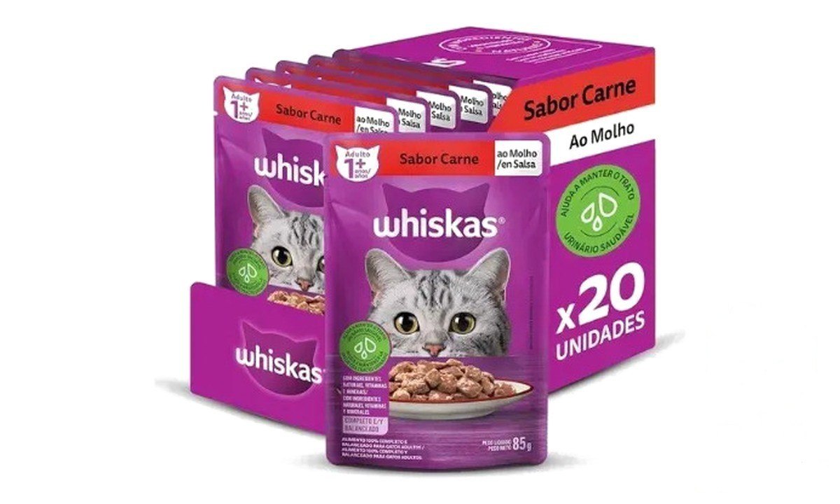 ➡️ WHISKAS SACHÊ 85G 16 UNID +4 GRÁTIS LEVE 20